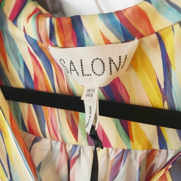 SALONI Jas Dress In Sherbet Oblique Print US 8 NWT - Picture 7 of 12